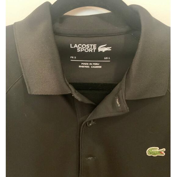 Lacoste Black Men's Polo size large - Picture 3 of 6